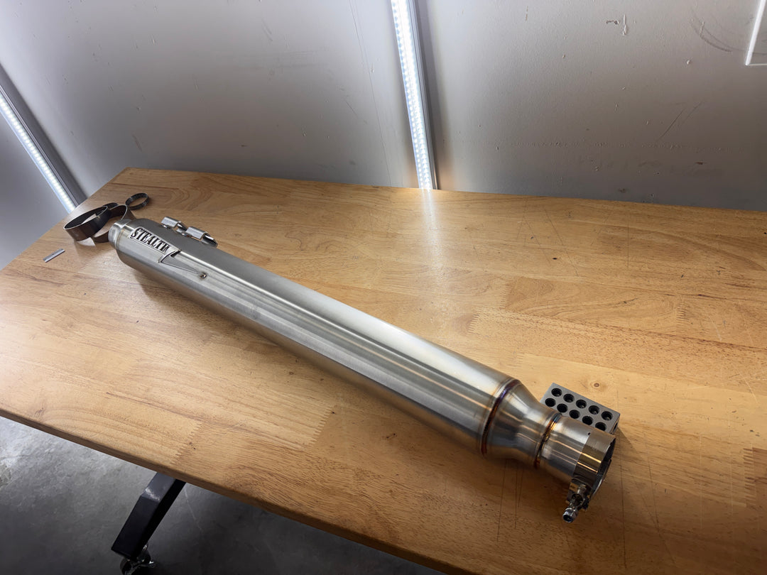 Harley Bagger Full Length Pipe Bomb Slip On Muffler