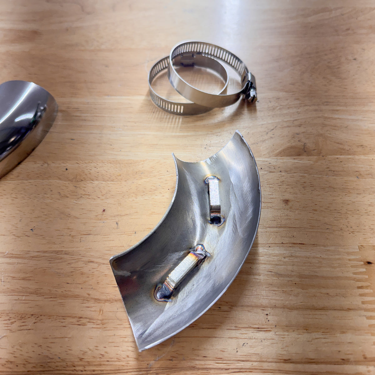 5" / 45 Degree Curved Stainless Steel Heat Shields, photo 4 of 12