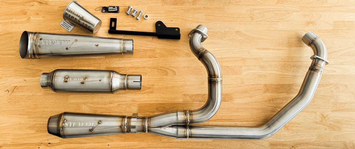Stealth Pipes Indian Super Chief High Performance Exhaust Reverse Cone Turnout Pipe Bomb Muffler Bracket Hardware, photo 14 of 16