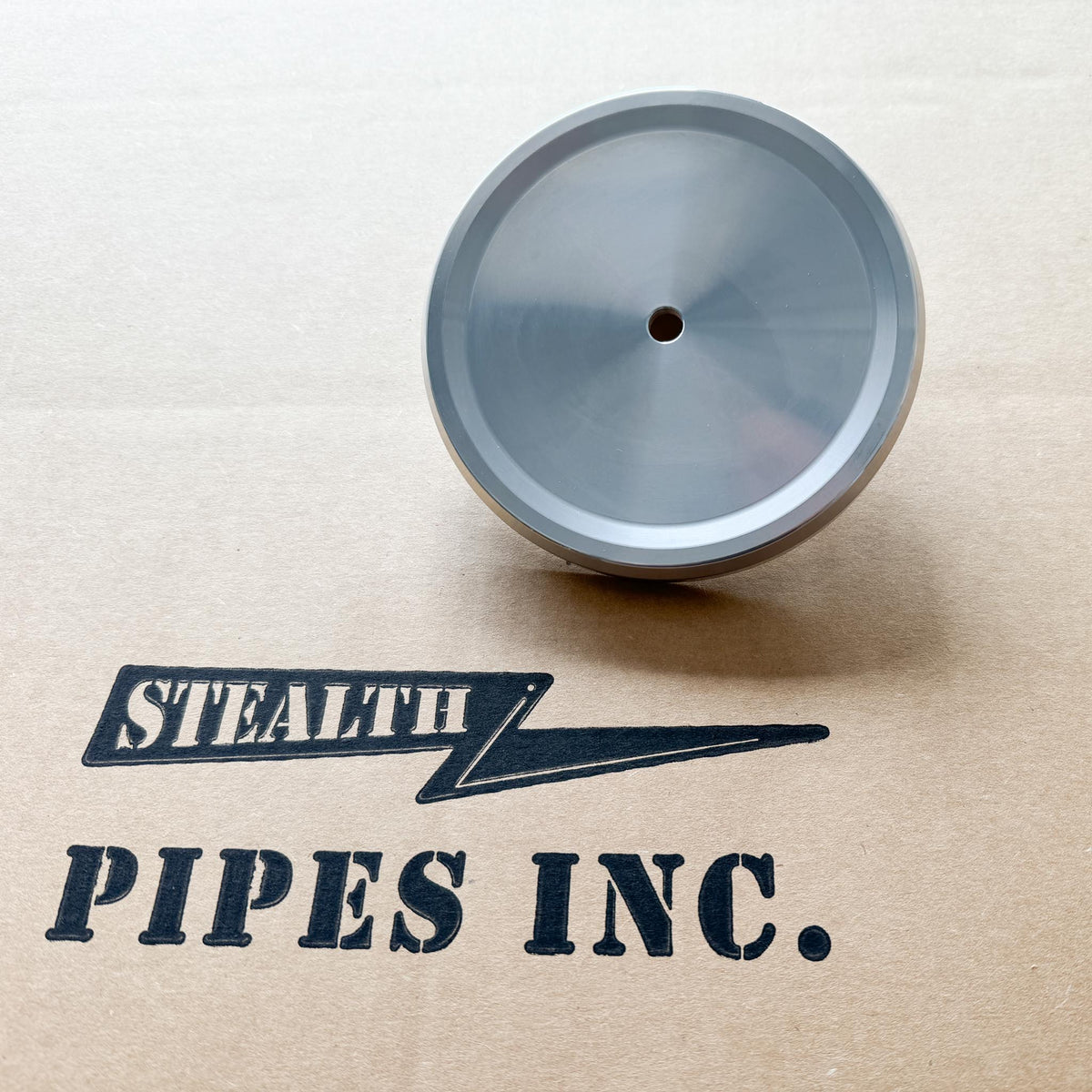 Stealth Pipes Air Cleaner Cover – raw machined aluminum cover compatible with Arlen Ness Big Sucker and S&S filters, photo 3 of 5