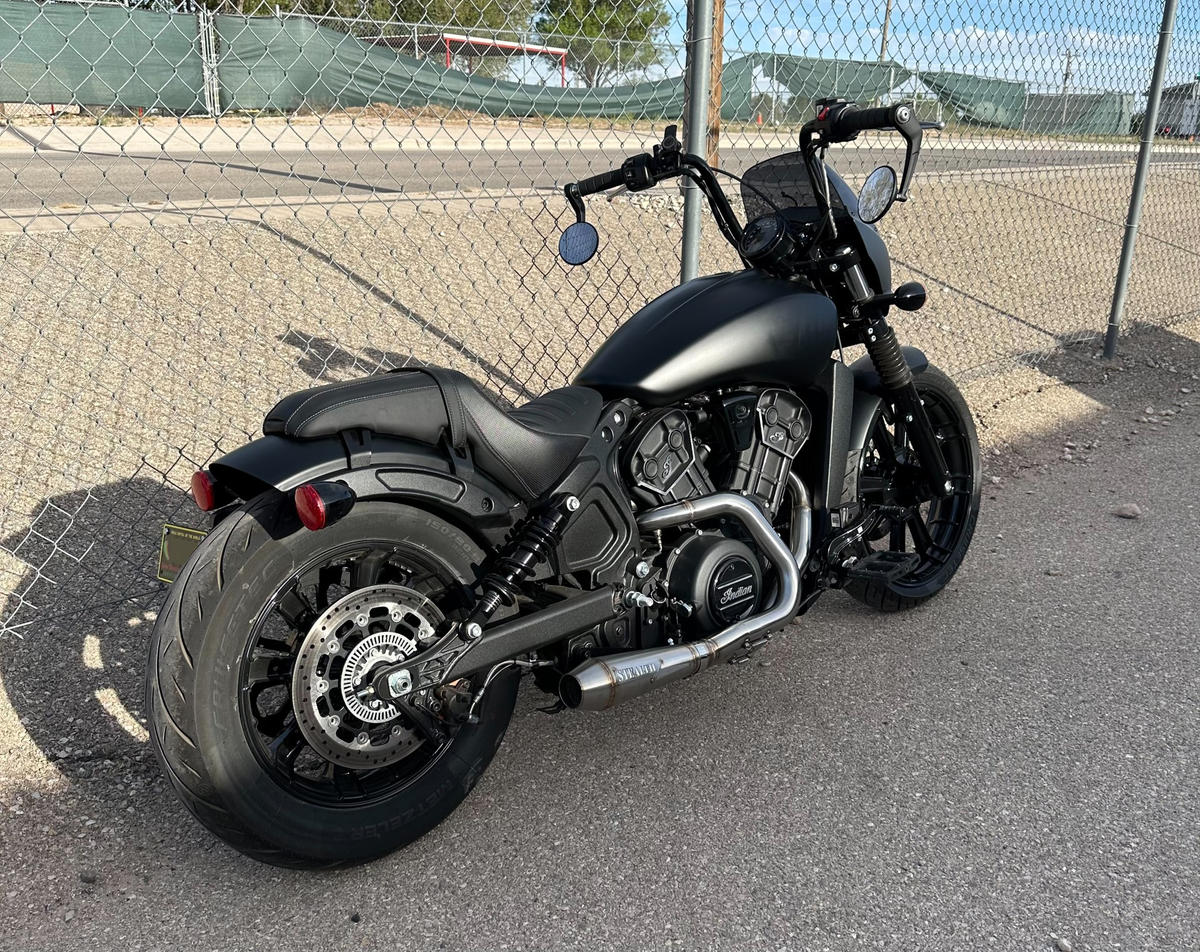 2015–2025 Indian Scout fitted with Stealth Pipes exhaust system – American-made performance upgrade, photo 8 of 21