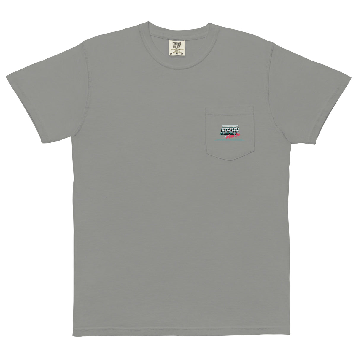 Stealth Pipes Tha Grid T-shirt in grey – retro Tron-style logo, photo 3 of 6
