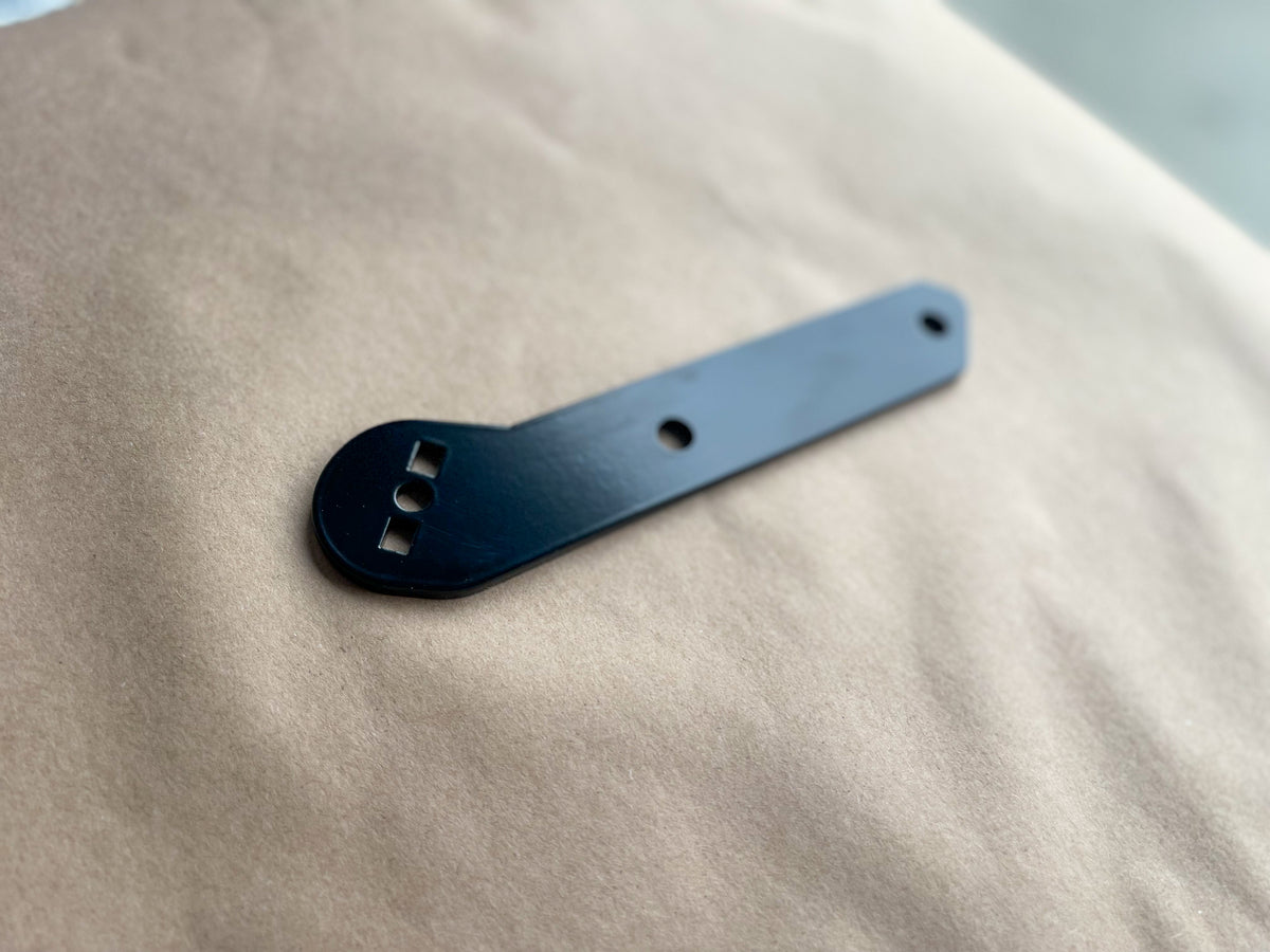 Lowrider ST Baggage Support Bracket – Stealth Pipes black bracket for Harley M8 Softail fitment, photo 4 of 5