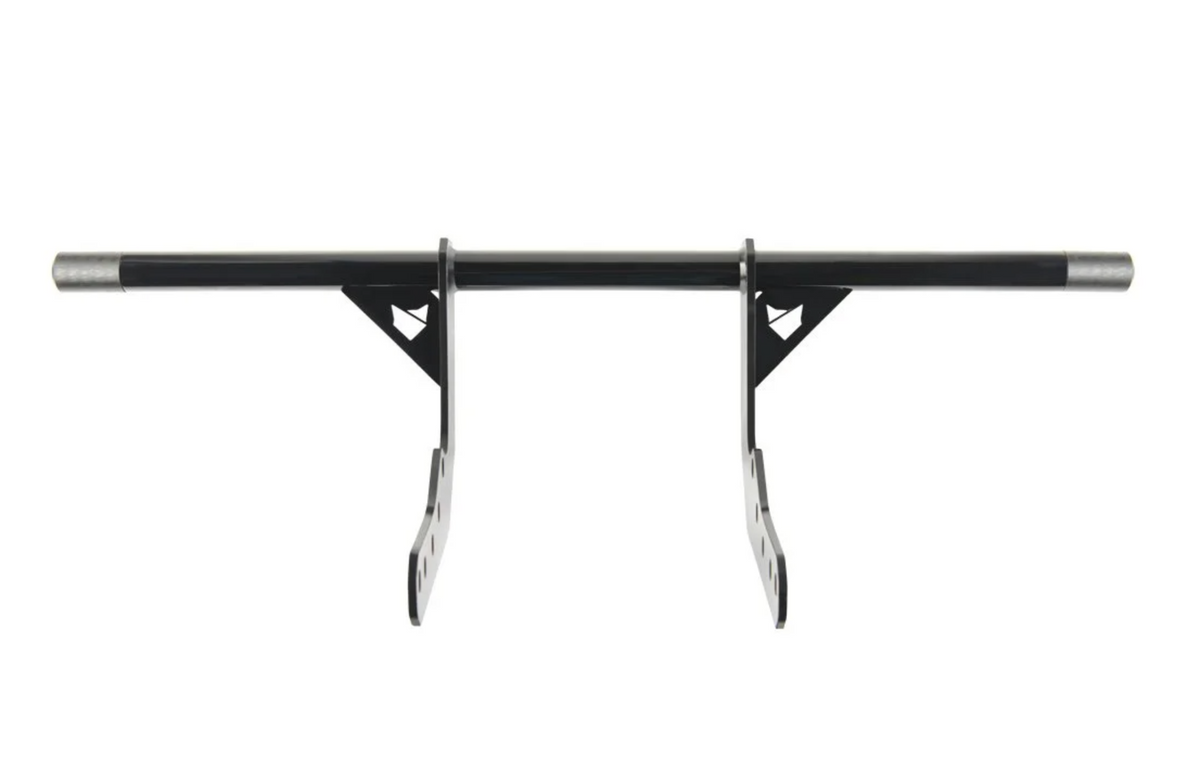 A black Softail Front Crash Bar designed for motorcycles, displayed on a white background, photo 10 of 10
